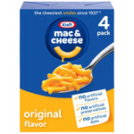 kraft macaroni and cheese, 4 boxes, original flavor, no artificial flavors, 7.25 oz