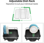 Expandable Stainless Steel Dish Drying Rack for Kitchen Counter