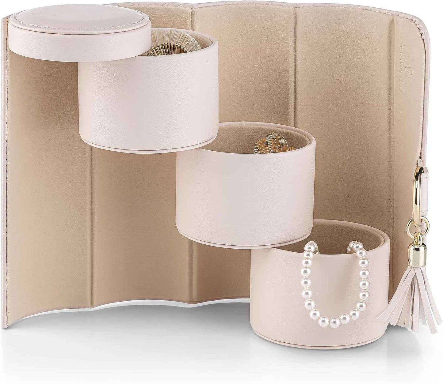 Vlando Wedding Gifts for Women, Travel Jewelry Box, Bridal Shower Gifts, Bridesmaid Gifts for Wedding Day Bride Gifts, Bridesmaid Proposal Gifts, Travel Jewelry Organizer - Green