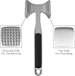 KitchenAid meat tenderizer with aluminized mallet, hang hole, and lifetime warranty, one size, black