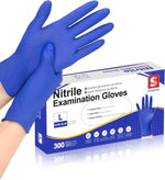 Schneider Nitrile Exam Gloves, Dark Blue, Disposable Gloves, Latex-Free, Powder-Free, Food Safe for, Cooking, Household Use