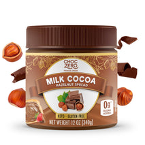 ChocZero 12 oz Milk Chocolate Hazelnut Spread, No Added Sugar, Keto Friendly, Low-Carb, Gluten Free, High Fiber, Versatile