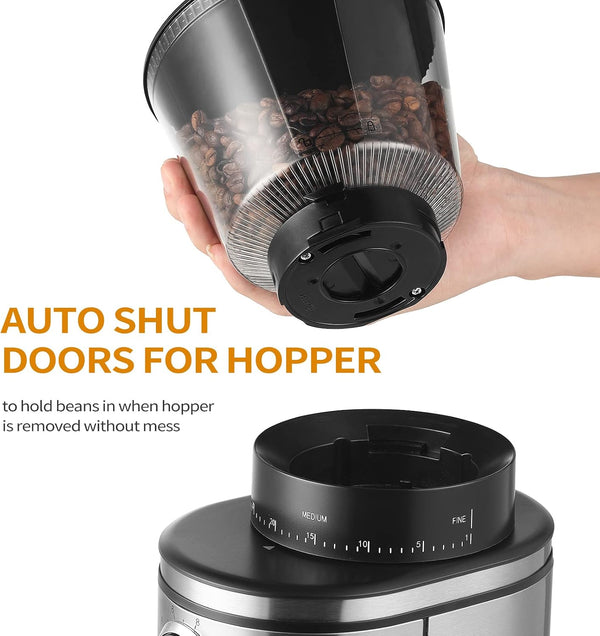 Electric Conical Burr Coffee Grinder with 30 Adjustable Grind Settings