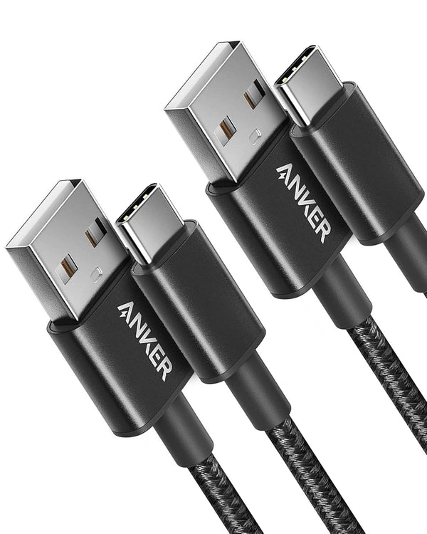 anker 2-pack usb a to usb c cable for iphone 17 series, samsung galaxy s10 and more (black, 3ft)