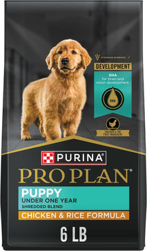 Purina Pro Plan High Protein Puppy Food Shredded Blend Chicken & Rice Formula - 6 lb Bag