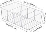 Clear Plastic Food Storage Organizer Bins for Pantry and Kitchen