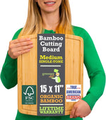 Extra Large Bamboo Cutting Board with Vertical Grain Strength Technology