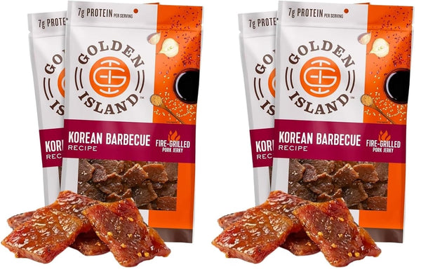 Golden Island Korean BBQ Pork Jerky 2 Pack 9 oz Resealable Bag