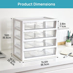 4-Tier Clear Desk Organizer for Office Supplies and Storage