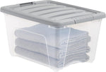 Amazon Basics Plastic Storage Containers with Secure Latching Lids for Organization