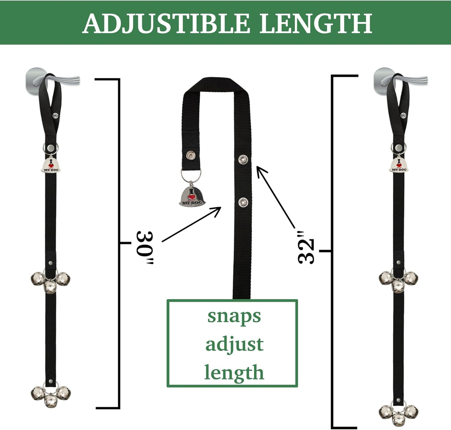 Caldwell's Pet Supply Co. Dog Potty Bells, Dog Door Bell, Bells to Go Outside, Potty Training Bell, Dogs Doorbell, Dogs Potty Doorbell, Ring to Go Pee, All Breed Puppy Training Tool