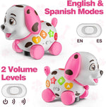 Baby Puppy Toys 6-12 Months, 1st Birthday Gifts for One Year Old, 6 7 8 9 10 12-18 Months Toy for Baby Christmas Gift, Bilingual Crawling Walking Toy for 1 Year Old Girl Boy, ABC,123s, Music