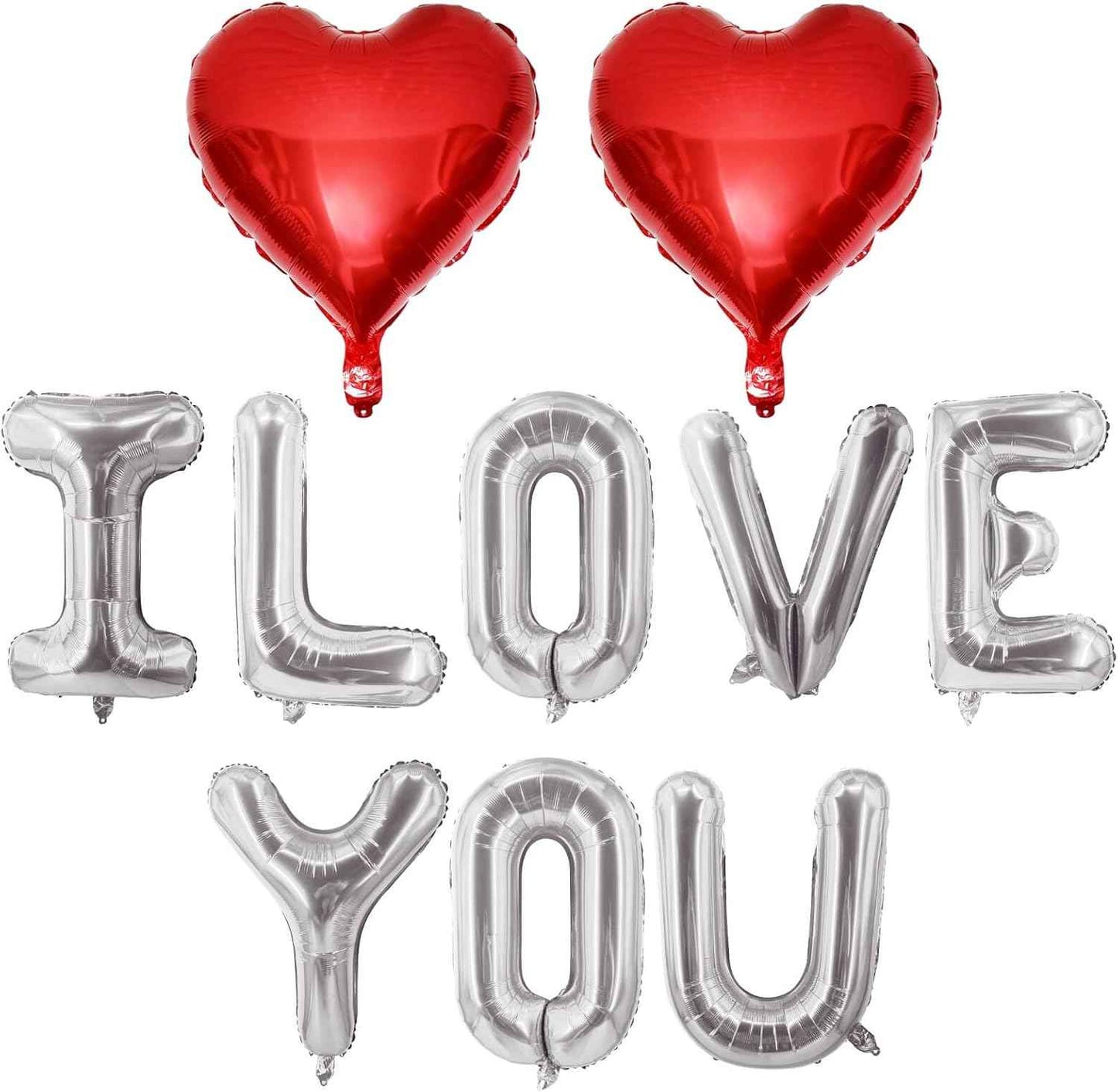 5 Pcs Red Heart Shaped Balloons Red Love Valentine Balloons for Valentines Day Bridal Shower Wedding Party Decorations