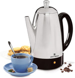West Bend Electric Percolator Classic Style Coffee Maker with Stainless Steel Parts and 12-Cup Capacity