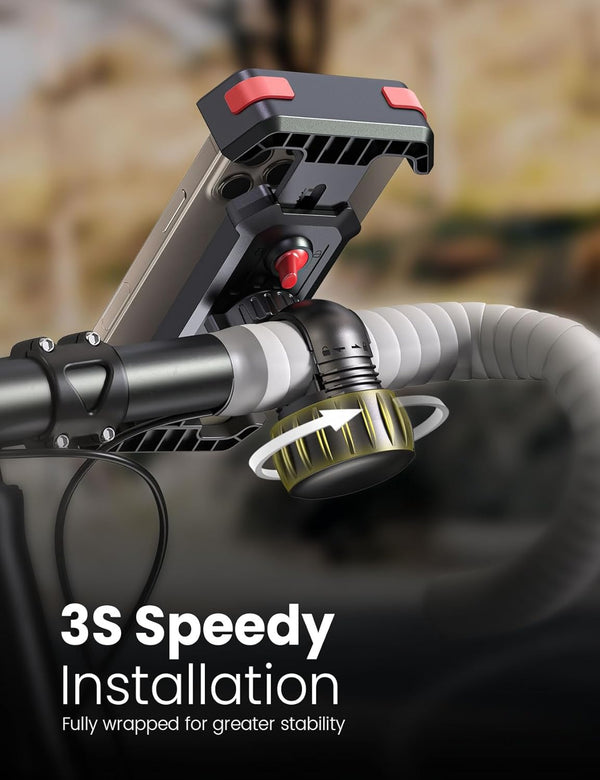 Upgraded Bike Phone Holder Handlebar for Large Phone Cases