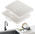 Silicone Dish Drying Mat for Kitchen Counter, Heat Resistant and Non-Slip