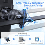 Blukar Car Phone Holder Mount with 2025 Metal Hook Clip and 360° Rotation