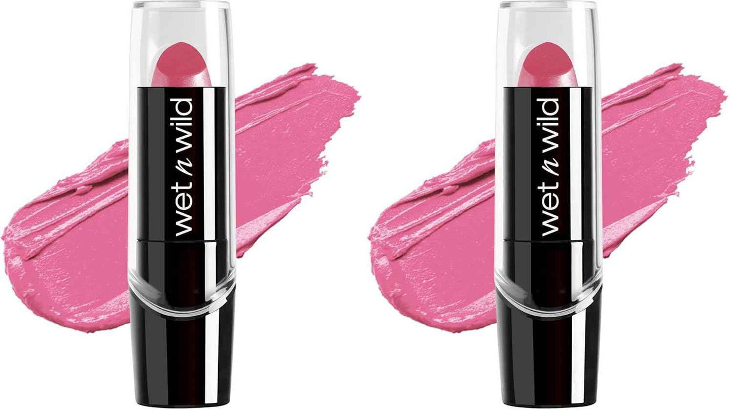 wet n wild Silk Finish Lipstick, Hydrating Rich Buildable Lip Color, Formulated with Vitamins A,E, & Macadamia for Ultimate Hydration, Cruelty-Free & Vegan - Cherry Frost