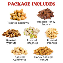 7 Sectional Platter Gift Basket with Freshly Roasted Nuts