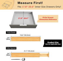 Adjustable bamboo drawer dividers for kitchen, bathroom, and bedroom