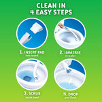 Scrubbing Bubbles Toilet Bowl Cleaning System with Flushable & Disposable Cleaner Refill Pads, Fights Odors and Helps Remove Limescale & Hard Water Stains, Citrus Scent, 1 Wand + 4 Refills + 1 Stand