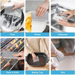 AIDEA Non Scratch Wire Dishcloth 24PK, Wire Dishwashing Rag for Wet and Dry, Dish Cloths for Washing Dishes, Cleaning Pads Steel Scrubber for Cookware, Sinks, Dishes, Stove Tops, 7"×8"