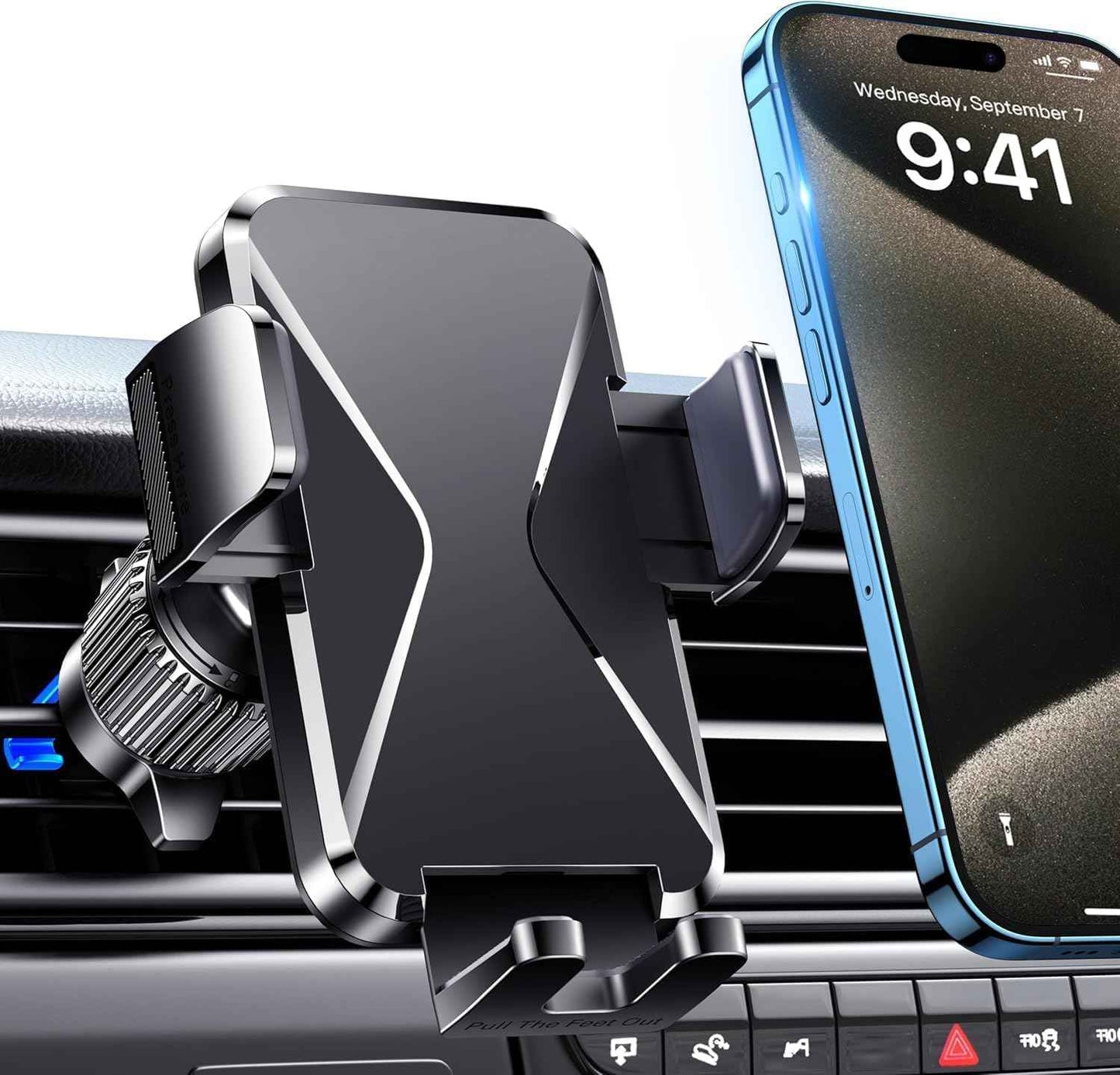 Qifutan Car Phone Holder Mount Phone Mount for Car Windshield Dashboard Air Vent Universal Hands Free Automobile Cell Phone Holder Fit for iPhone Smartphone Camera Mounts