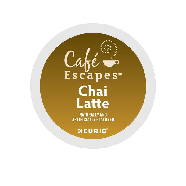Cafe Escapes Chai Latte Keurig Single-Serve K-Cup Pods, 72 Count, Black Tea and Exotic Spices