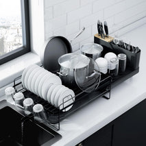 Kitsure Large Dish Drying Rack with Extendable Design for Kitchen Countertops