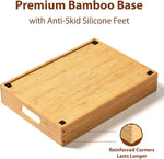 Bamboo Kitchen Cabinet Organizer for Food Storage Container Lids