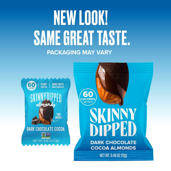 SkinnyDipped Snack Attack Minis Almond Variety Pack, 25 Individually Wrapped Mini Bags