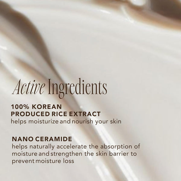 the face shop rice ceramide cream, hydrating face moisturizer for dry and combination skin, 1.69 fl oz