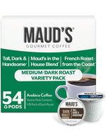 Maud's Bold Dark Roast Coffee Pods Variety Pack, 40-count, 9 Assorted Flavors