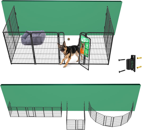 fxw homeplus unleashed 24 inch 6 panels dog pen black patented