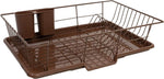 3-piece dish drainer rack set with cutlery holder for kitchen
