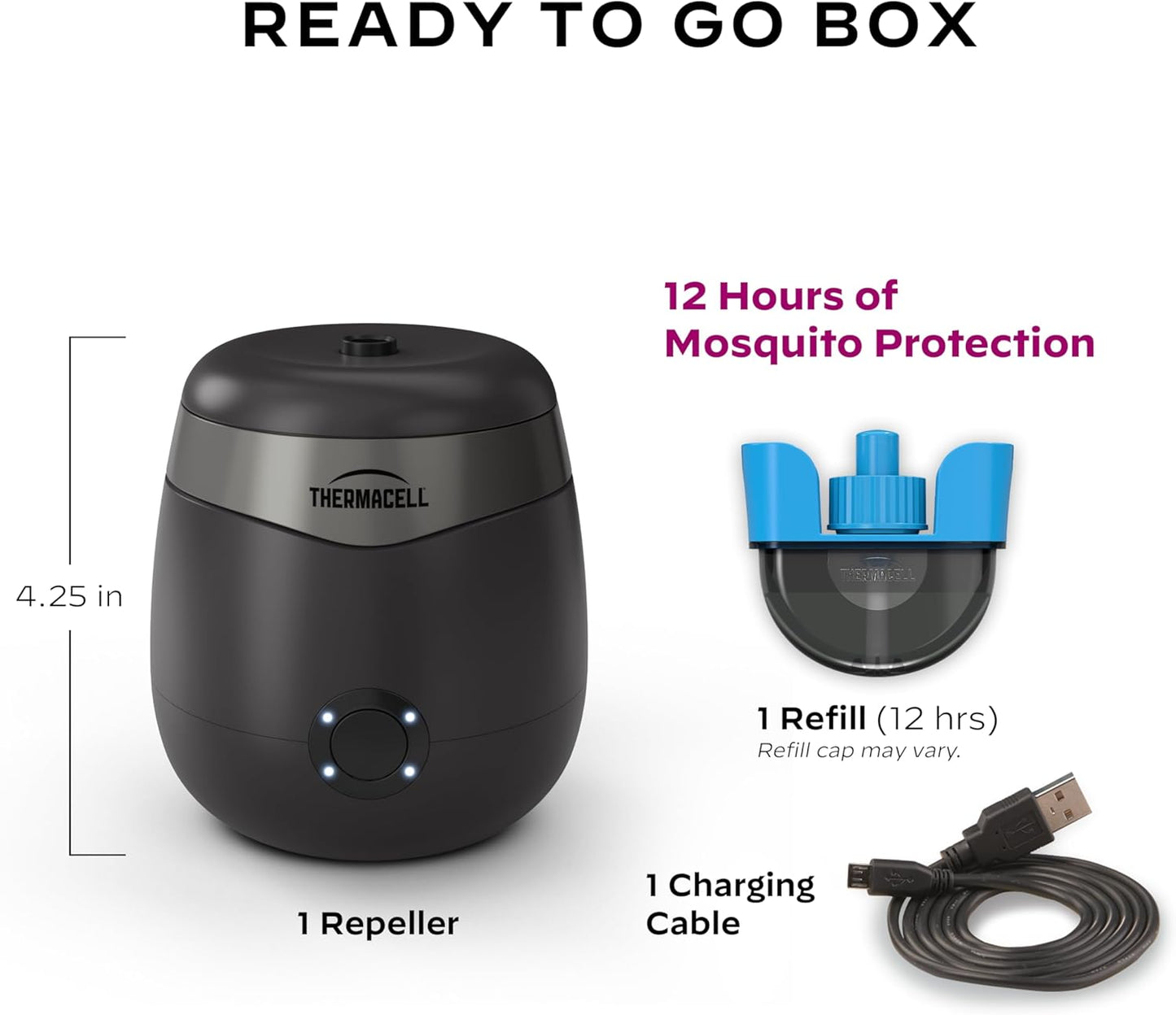 Thermacell E-Series Rechargeable Mosquito Repeller with 20’ Mosquito Protection Zone; Bug Spray Alternative; Scent Free