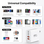 60W 5-Port USB C Charger Block with Fast Charging and Multiple Ports