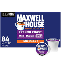 Maxwell House French Roast Dark Roast K-Cup Coffee Pods, 84-count box