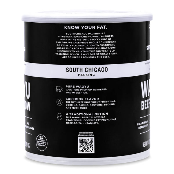 South Chicago Packing 100% Pure 42 oz Wagyu Beef Tallow for Paleo & Keto Cooking