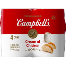 Campbell's Condensed Cream of Chicken Soup 4 Pack, 10.5 oz Cans, Farm-Fresh Cream and Antibiotic-Free Chicken