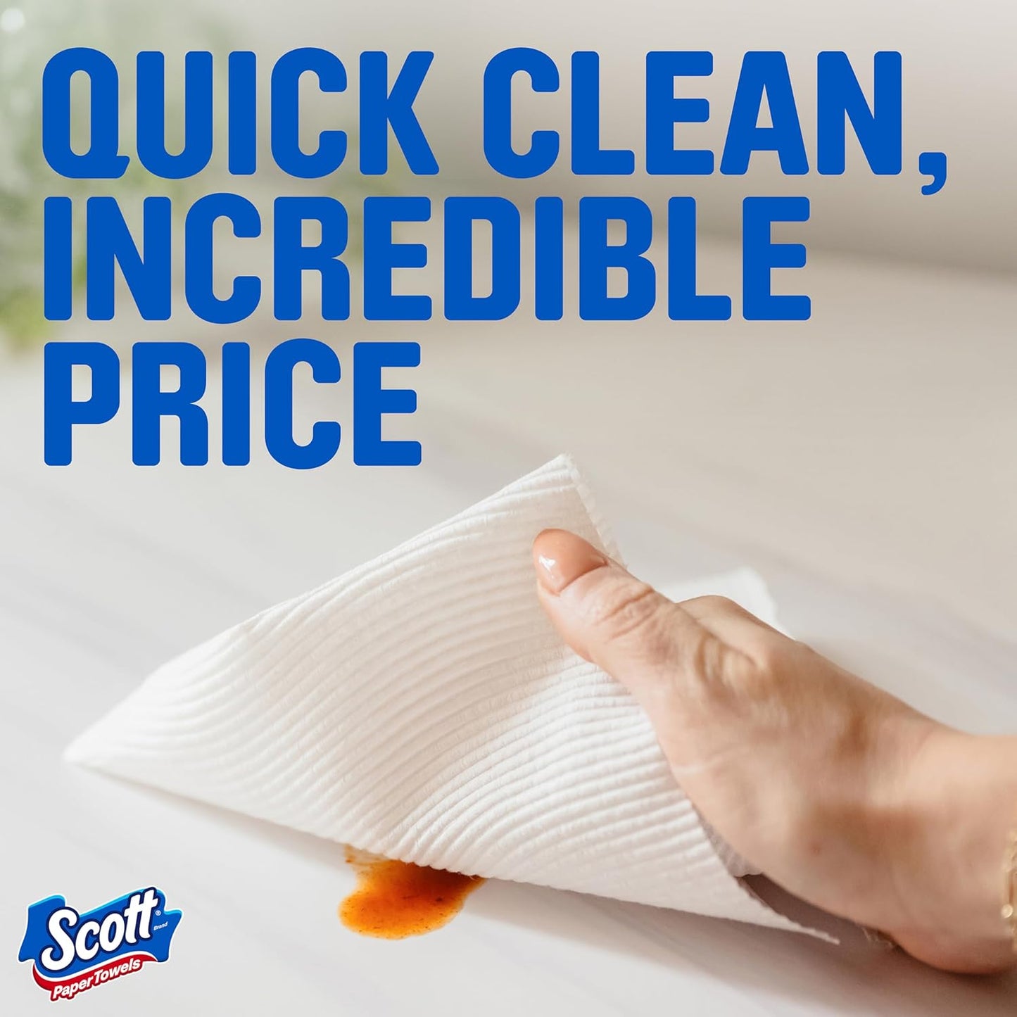 Scott Choose-A-Sheet Paper Towels: Reliable Absorbency for Everyday Kitchen Cleanup in a Bulk 12-Roll Pack