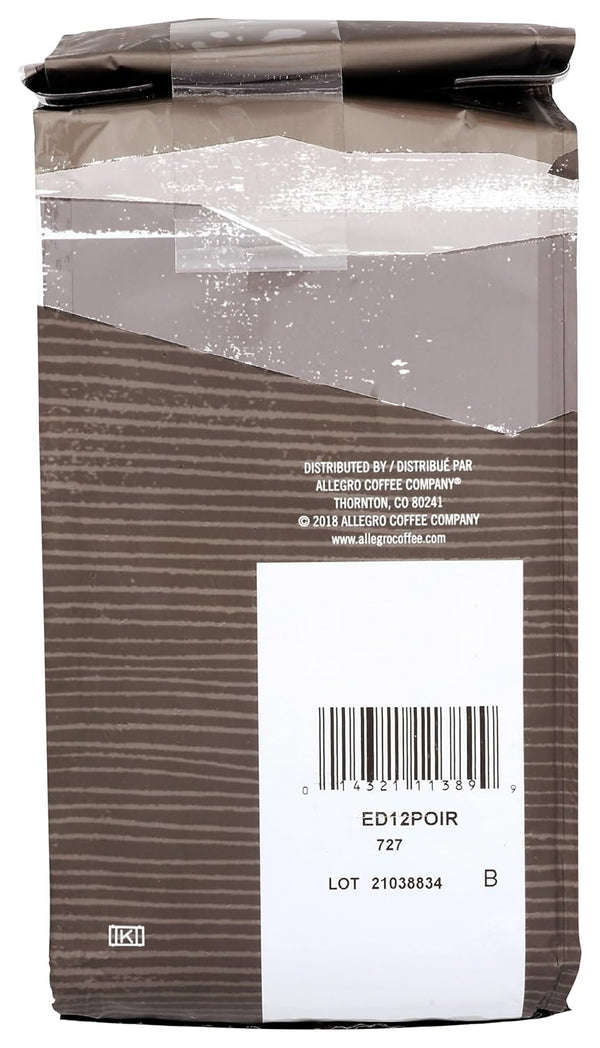 Whole Foods Market Allegro Coffee Decaf Organic Italian Roast Ground Coffee, 12 Ounce Bag