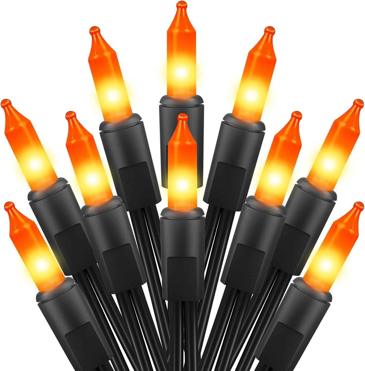 Clear Christmas String Lights 50 Count 12 Feet Incandescent Bulb Mini Lights for Indoor Outdoor Xmas Tree Garland Birthday Wedding Party Festival Decoration, Green Wire