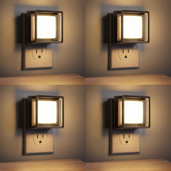 DORESshop LED Night Light, Night Lights Plug Into Wall [2 Pack] with Dusk-to-Dawn Sensor, Dimmable Nightlights, Adjustable Brightness for Bathroom, Hallway, Bedroom,Kids Room,Stairway,Soft White