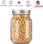 yingerhuan glass regular mouth mason jars with silver metal lids for sealing and food storage 4 pack