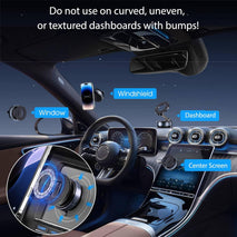Vacuum Magnetic Car Phone Holder for Magsafe, Hands-Free 360° Adjustable Suction Cup Phone Mount for Car/Gym/Mirror/Smooth Surface, Compatible with iPhone & Android (Black)