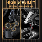 2-in-1 universal car cup holder phone mount with 360° rotation adjustable grip fits most vehicles