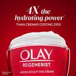 olay face moisturizer, regenerist micro-sculpting facial cream, women, 1.7 oz, anti-aging, hydration, firming skin care, hyaluronic acid, niacinamide, amino peptides