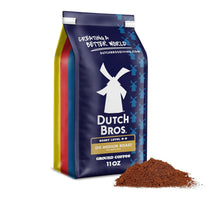 Dutch Bros OG Medium Roast Ground Coffee, 11oz Bag, 100% Arabica, Bagged, Brew at Home