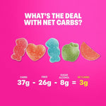 Shameless Snacks Sweet & Sour All-Stars Mixed Bag - Sour Candy & Fruit Snacks, 5 Flavors Per Bag Gummy Candy, Keto Snacks 3g Sugar Gluten Free Vegan for Kids & Adults